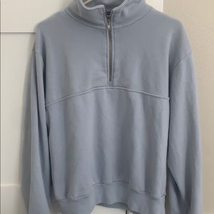 Light blue quarter zip